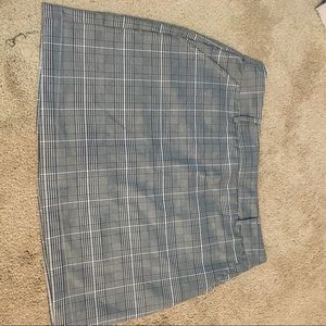Wild Honey Black / White Plaid Skirt